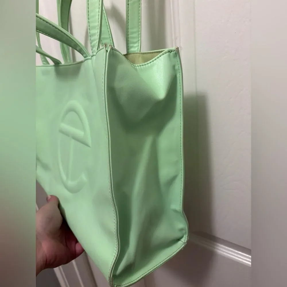 TELFAR•Medium tote double mint green
